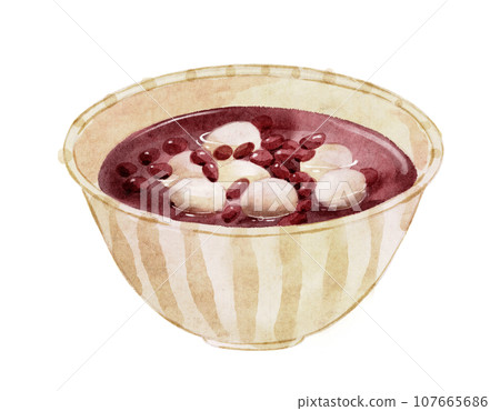 手繪風格 Zenzai Oshiruko 插圖 107665686