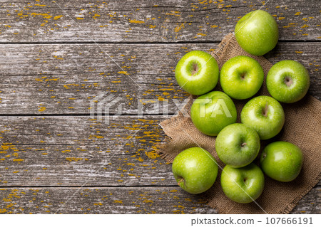 Fresh green apples Fresh green apples 107666191
