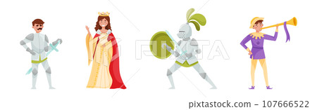 Medieval People Characters from European Middle Ages Period Vector Set Medieval People Characters from European Middle Ages Period Vector Set 107666522