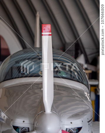 Detail of sport airplane on airport during exhibition day 107666809