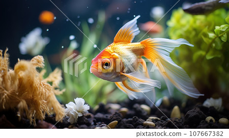 Aquarium Gold fish 107667382