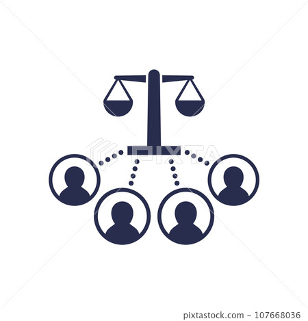 jury icon, law and legal system, vector 107668036