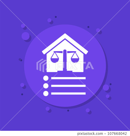 probate law vector icon with a house 107668042