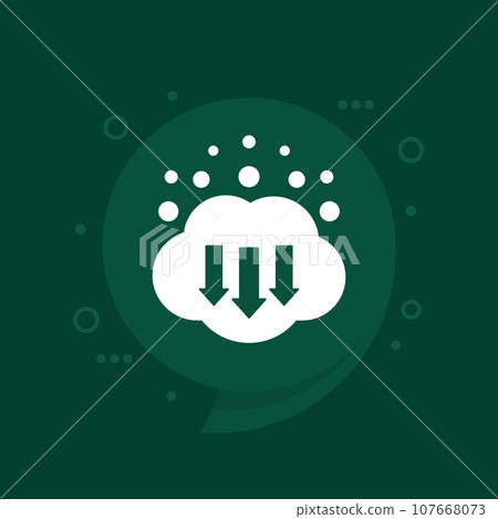 co2 gas, carbon emission reduction vector icon co2 gas, carbon emission reduction vector icon 107668073