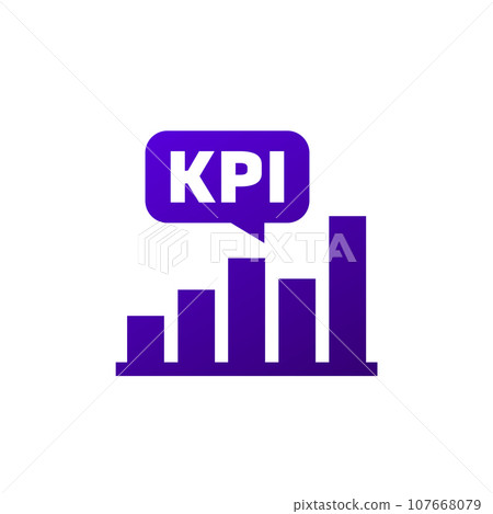 KPI icon with a graph 107668079