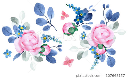 flower, aquarelle, blossom 107668157