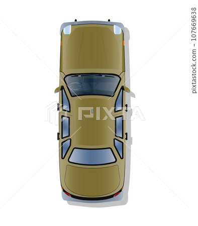 Vector illustration top view of realistic transport Vector illustration top view of realistic transport 107669638