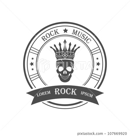 Logotype of Rock Music. 107669920