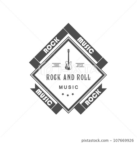 Musical Logotype of Rock and Roll. 107669926