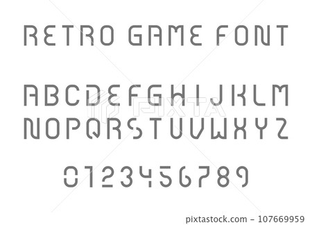 Retro Game Font. 107669959