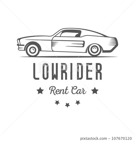 Lowrider Car Logotype. Lowrider Car Logotype. 107670120