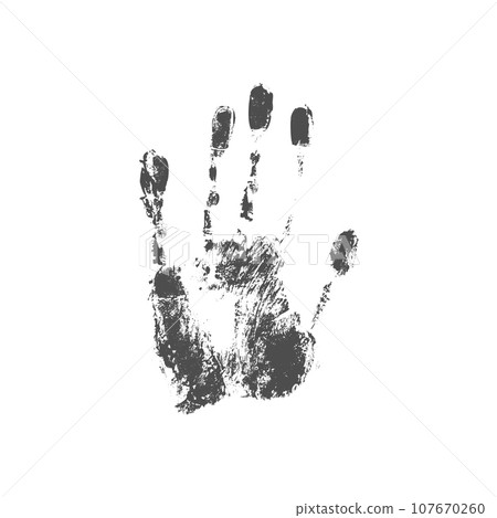 Illustration of a Handprint. 107670260