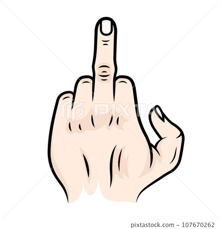 Vector illustration of hand Gesture 107670262