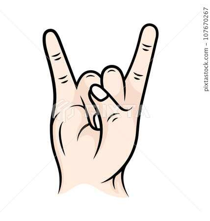 Vector illustration of hand Gesture 107670267