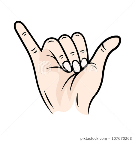 Vector illustration of hand Gesture Vector illustration of hand Gesture 107670268