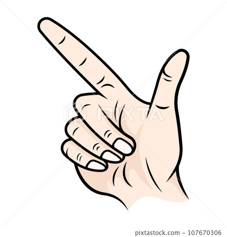Vector illustration of hand Gesture Vector illustration of hand Gesture 107670306