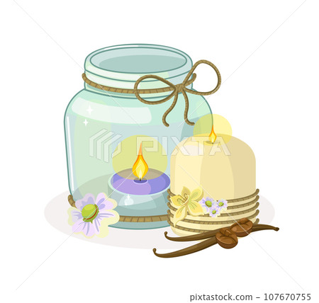 Illustration of Aromatic Candle 107670755