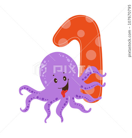 Number with an Animal 107670795