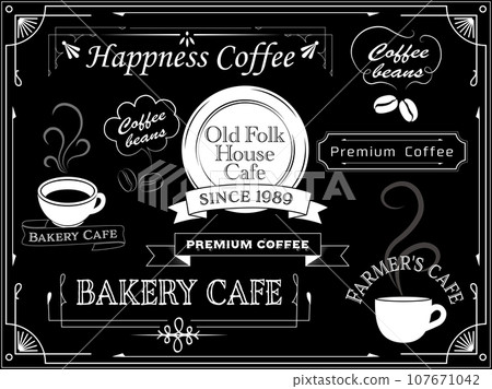 Cafe material with antique atmosphere Cafe material with antique atmosphere 107671042