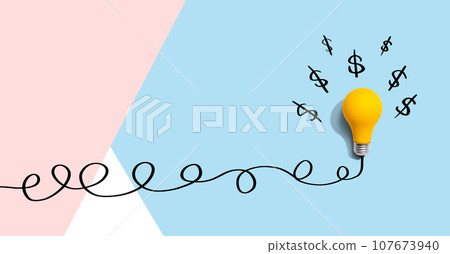 Great idea to make money concept Great idea to make money concept 107673940