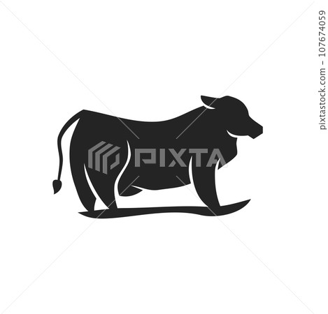 cow logo template Isolated. Brand Identity. Icon Abstract Vector graphic 107674059