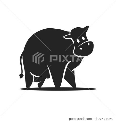 cow logo template Isolated. Brand Identity. Icon Abstract Vector graphic 107674060