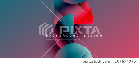 Minimalistic geometric backdrop showcasing metallic circles and squares, embodying understated elegance. Reflective surfaces and precise forms create harmonious blend of simplicity and sophistication Minimalistic geometric backdrop showcasing metallic circles and squares, embodying understated elegance. Reflective surfaces and precise forms create harmonious blend of simplicity and sophistication 107674079