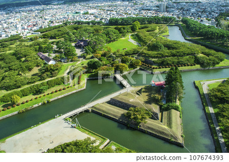 Hakodate City, Hakodate Goryokaku Tower, Hakodate Goryokaku from the observation floor 107674393