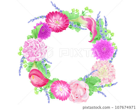elegant pink wreath elegant pink wreath 107674971