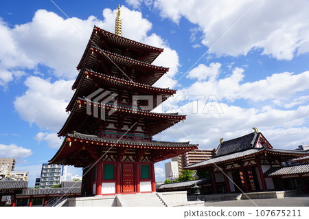 四天王寺的五層寶塔 四天王寺的五層寶塔 107675211