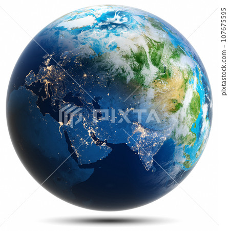 World globe - Europe, Asia 107675595
