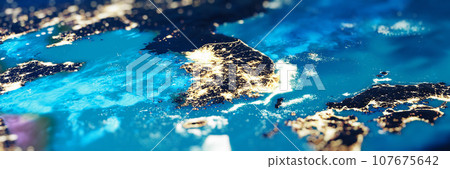 Korea, Seoul tilt shift panorama 107675642