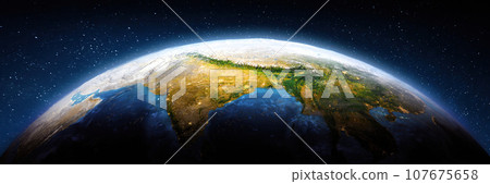 India space drone view India space drone view 107675658
