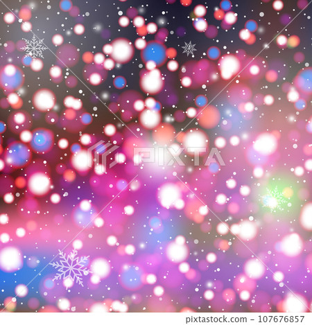 Christmas, Snowy background with falling snow, snowflakes, snowdrift for winter and new year holidays. Vector 107676857