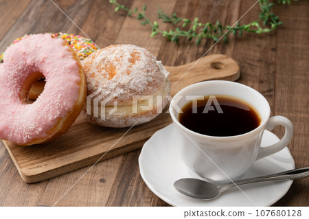 Donut coffee Donut coffee 107680128