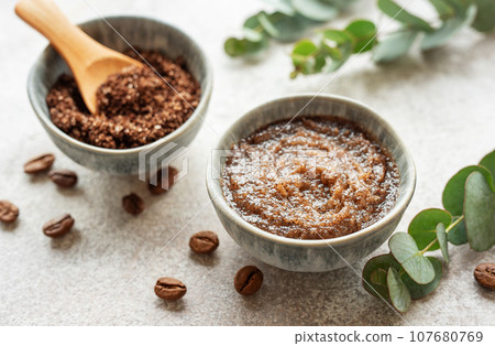 Handmade coffee scrub. 107680769