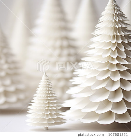 AI art Paper craft Christmas tree Paper craft Christmas tree 107681251