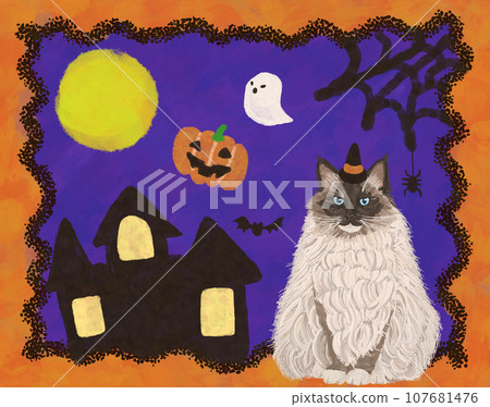 halloween pumpkin and cat halloween halloween pumpkin and cat halloween 107681476