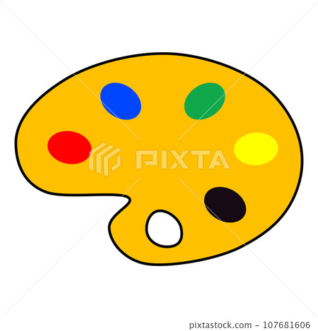 創造藝術品的調色板插圖 107681606