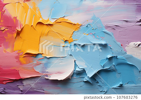 Abstract background, smears of white, blue, pink, lilac and orange paint Abstract background, smears of white, blue, pink, lilac and orange paint 107683276