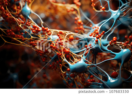 Abstract futuristic neural network background 107683330