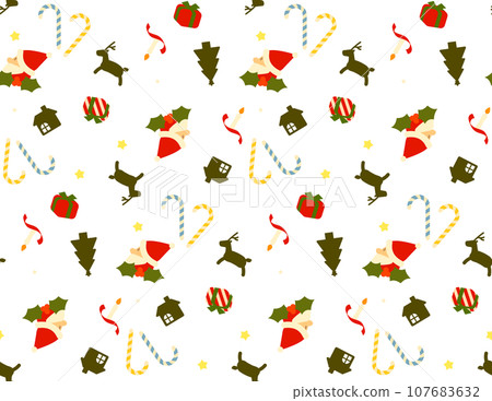 聖誕老人插圖圖案背景透明 107683632