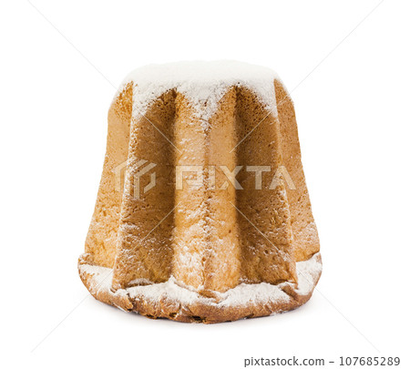 Pandoro, traditional Italian cakes dessert. 107685289