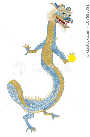 Realistic dragon illustration 107685351