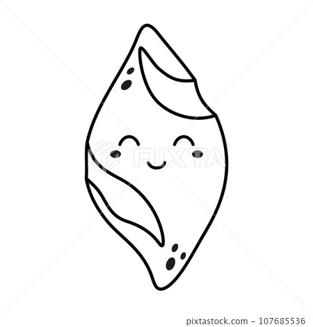 black and white cartoon french bread black and white cartoon french bread 107685536