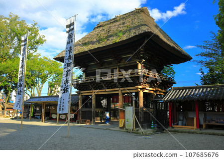 [熊本縣]晴天的葵阿蘇神社（樓門） 107685676