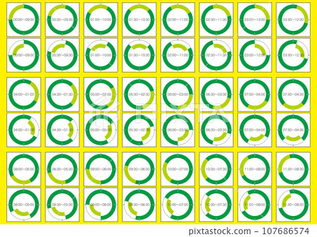 [Icon] 8-hour shift display icon 107686574