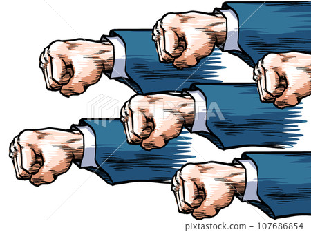 Illustration of a speedy punch 107686854
