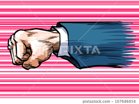 Illustration of a speedy punch Illustration of a speedy punch 107686858
