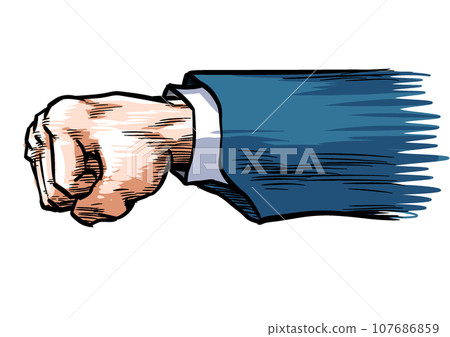 Illustration of a speedy punch Illustration of a speedy punch 107686859